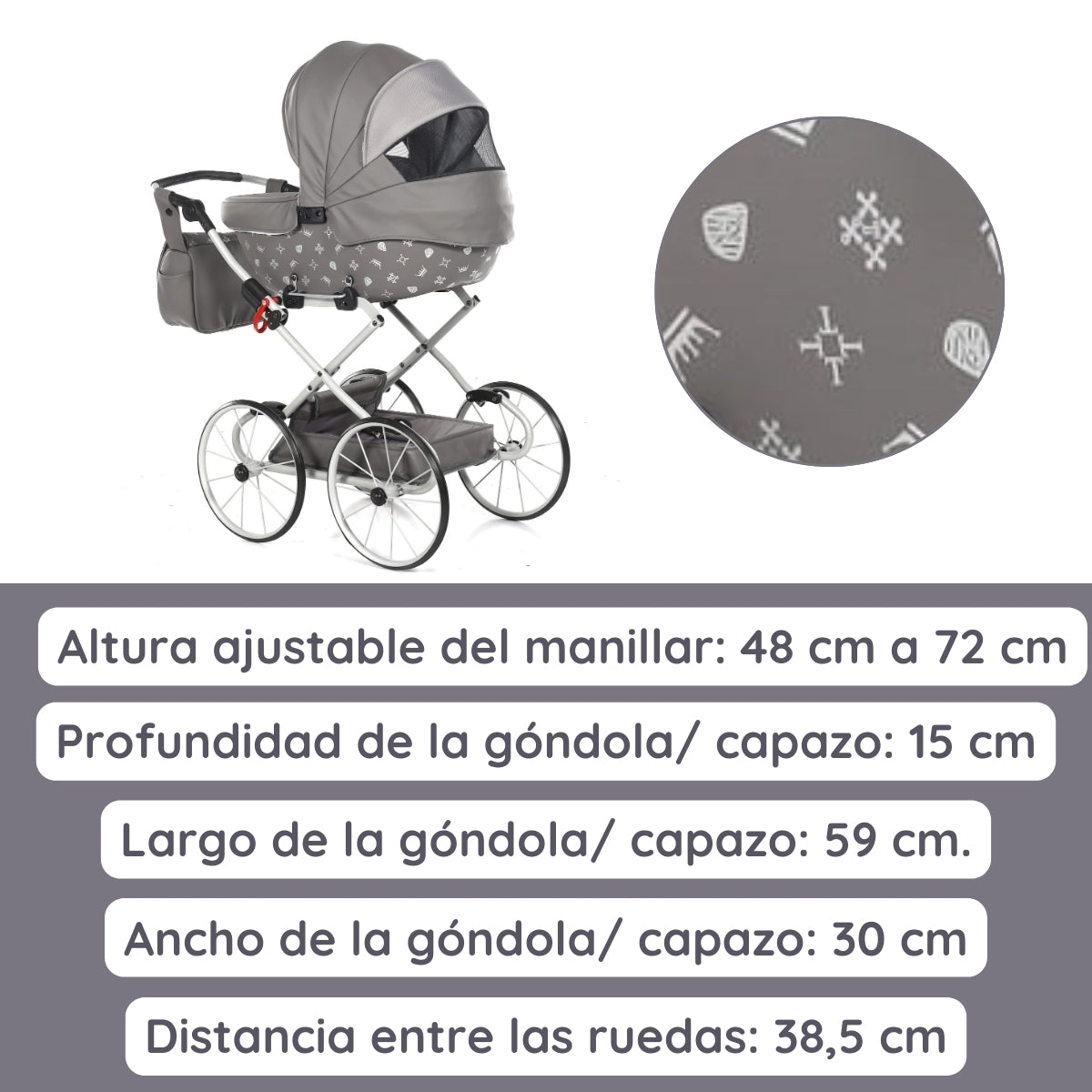 Junama Carro de muñecas Imperial Classic