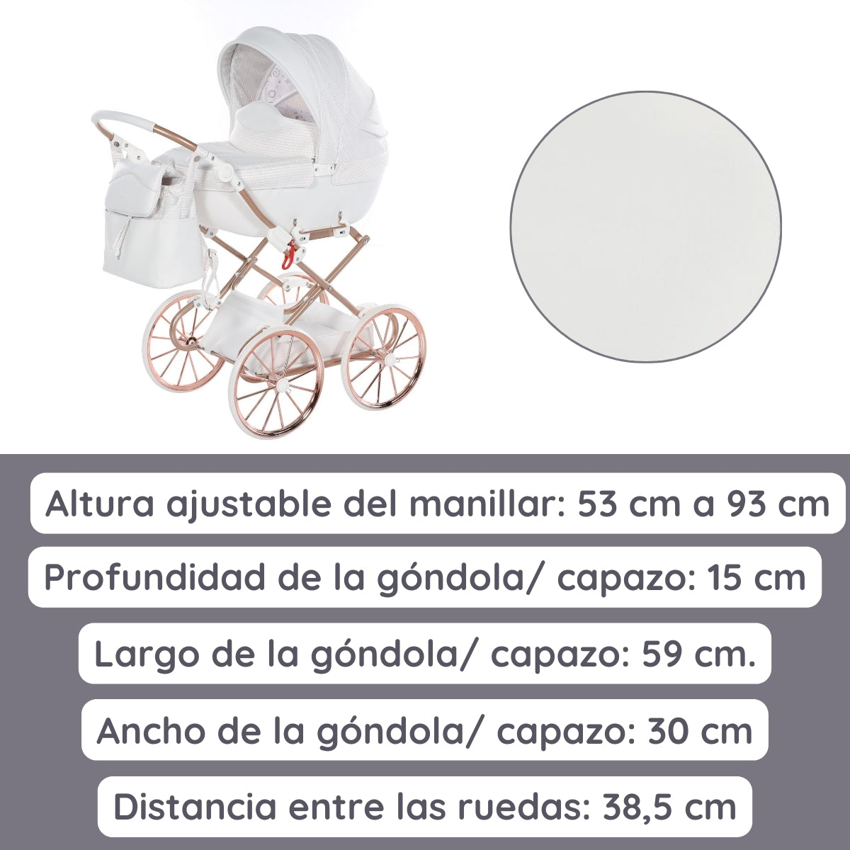 Junama Carro de muñecas Dolce Classic