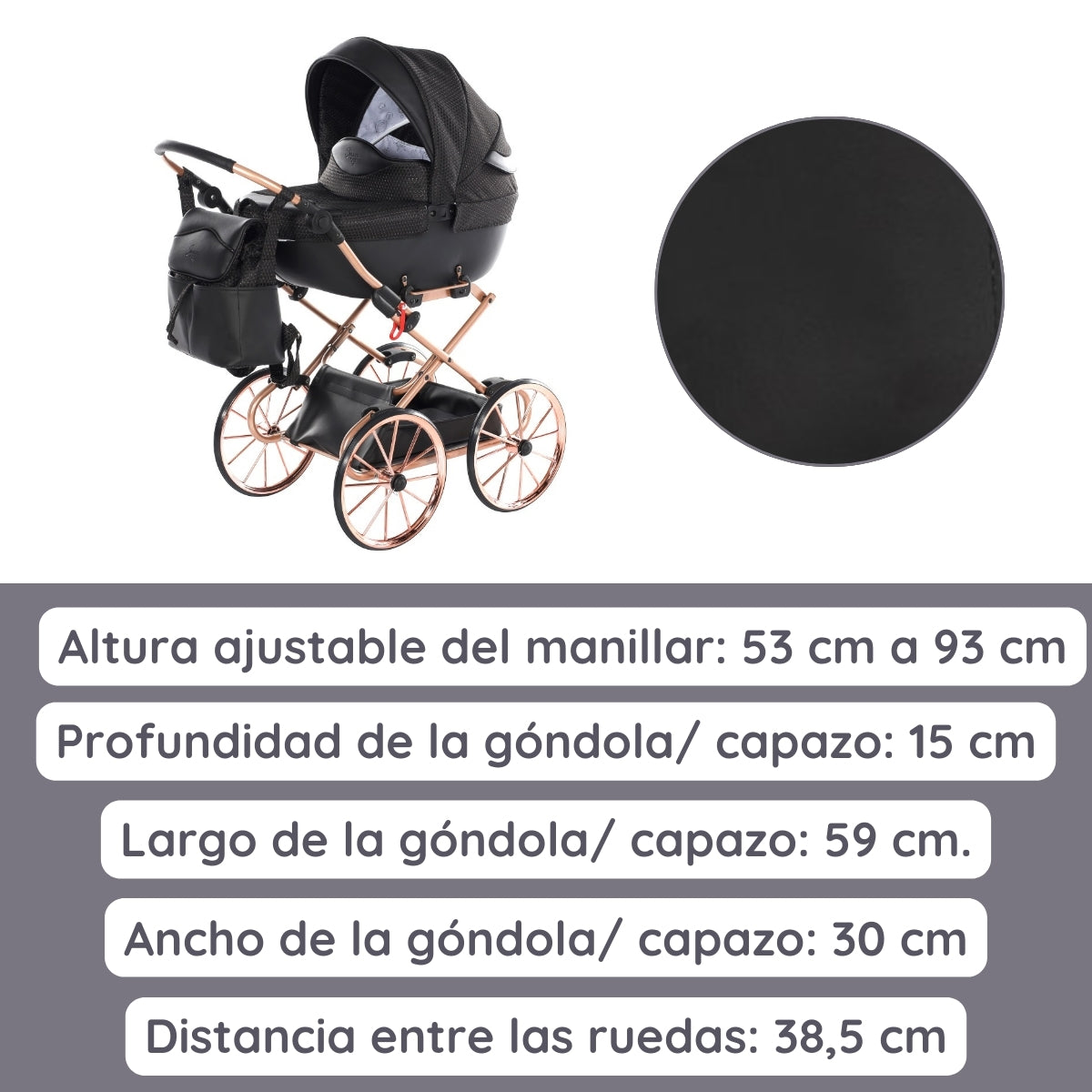 Junama Carro de muñecas Dolce Classic