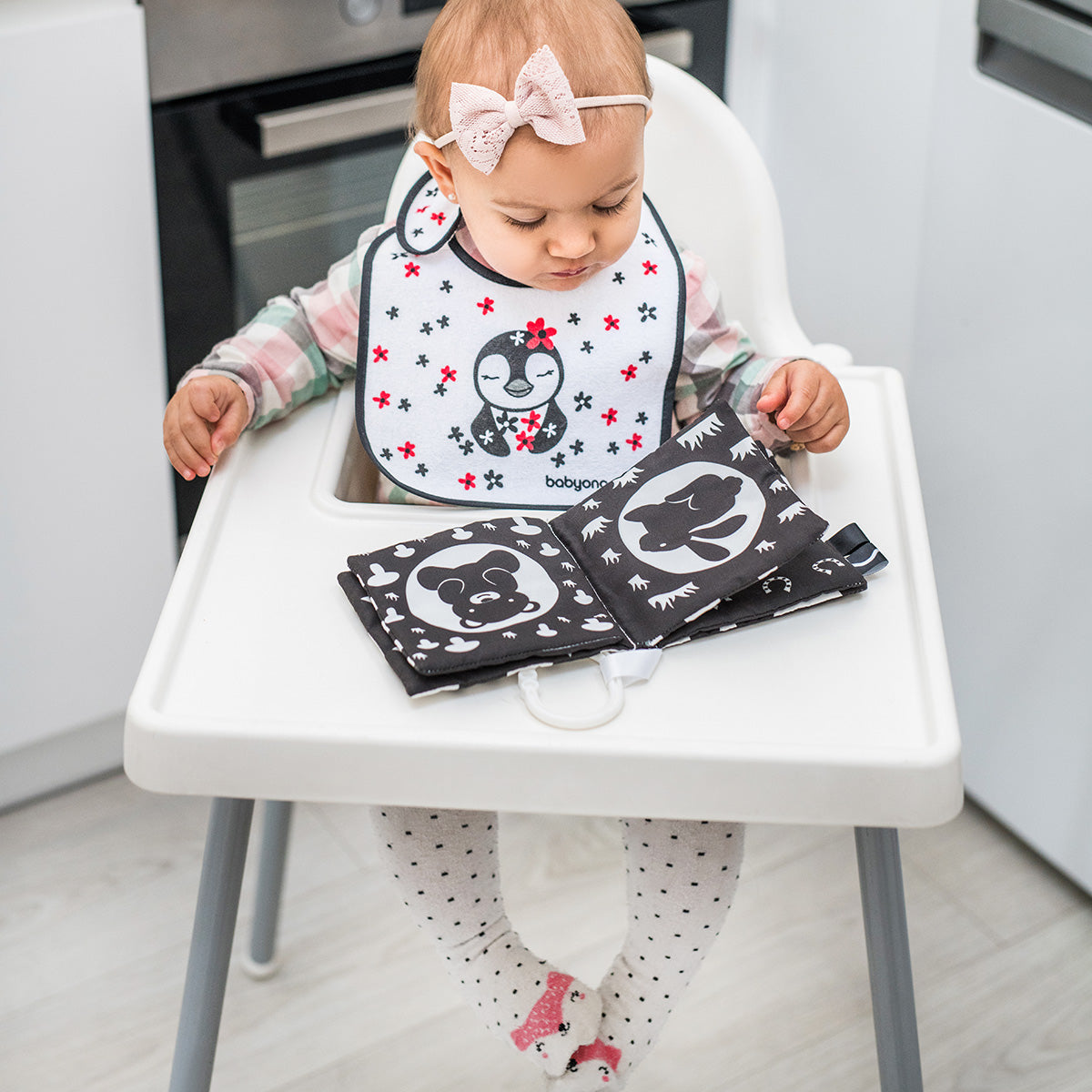 Babyono Baberos de rizo 19x29 cm I EAT AND I GROW - surtidos
