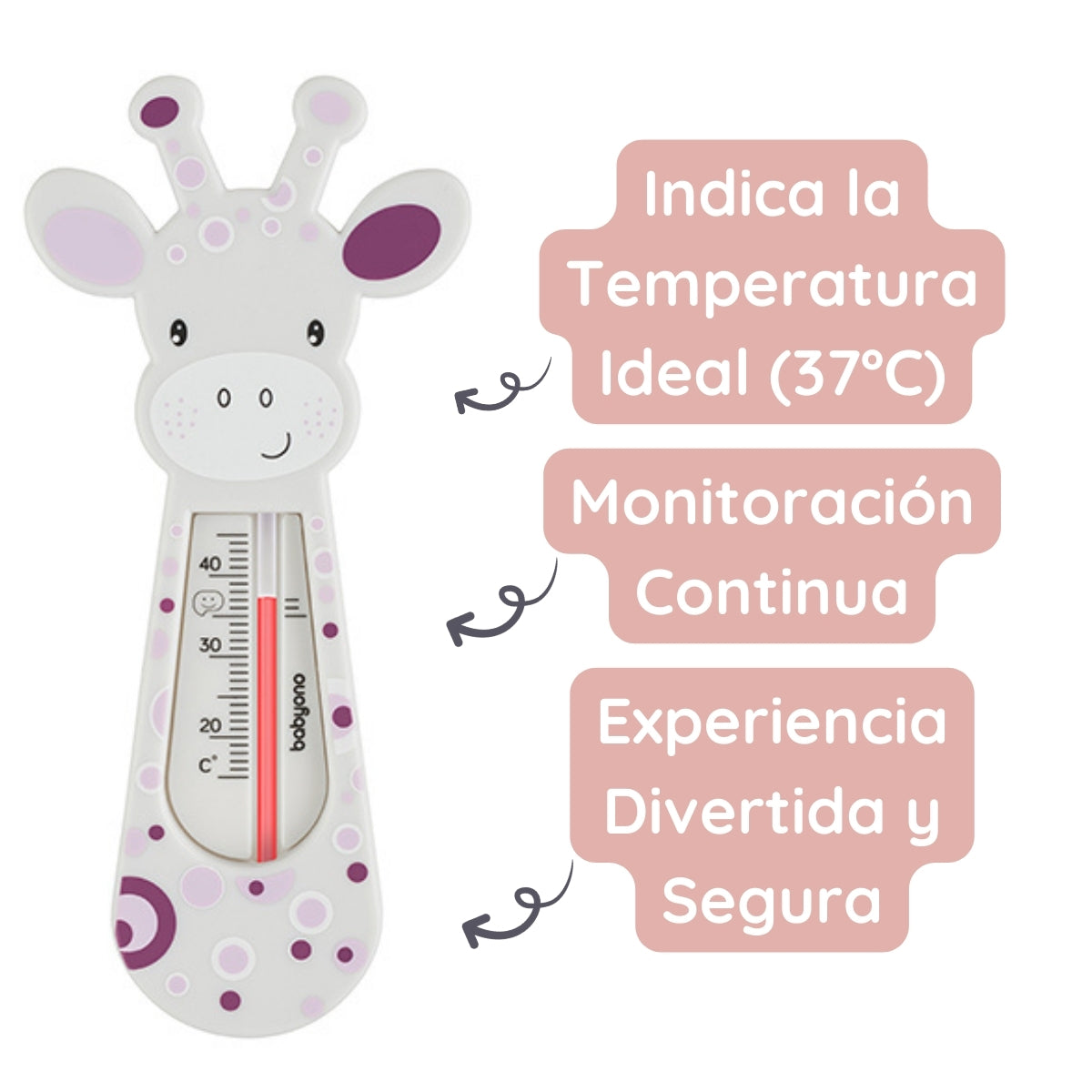 Babyono Termometro del agua para bebés Girafa
