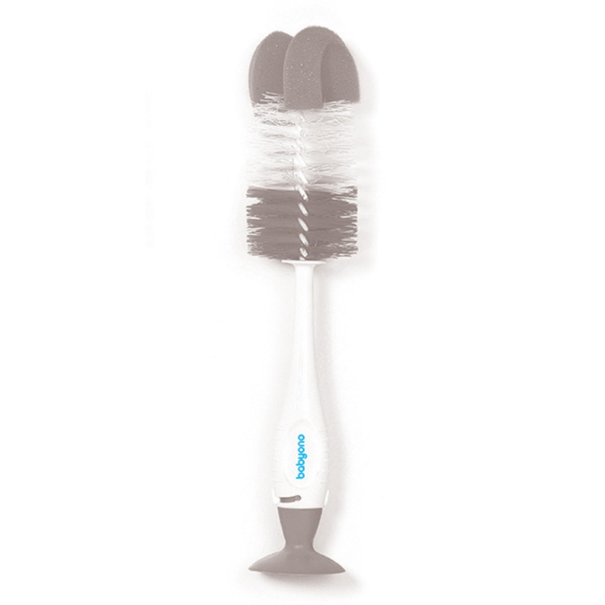 Babyono Cepillo limpia biberones botellas y tetinas con ventosa