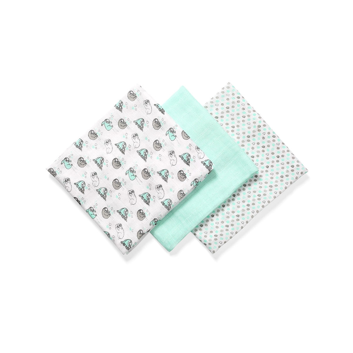 Babyono Pack 3 muselinas Basic bambú organico 70x70 cm