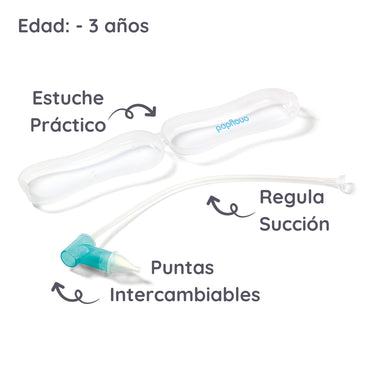 Babyono Aspirador nasal con dos puntas y estuche