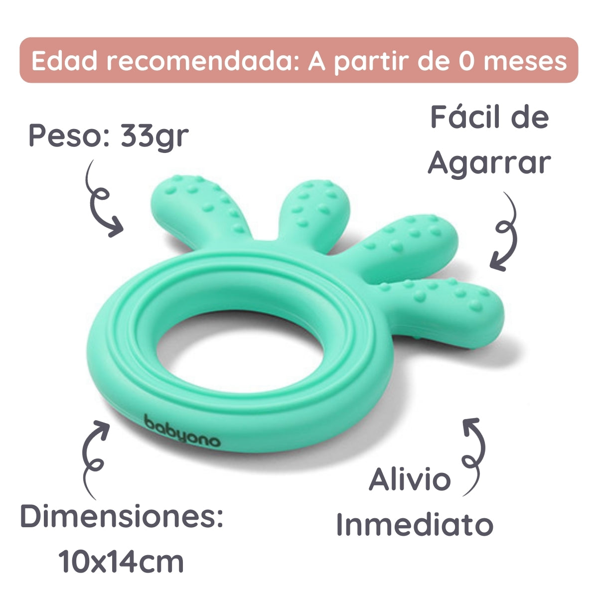 Babyono Pulpito mordedor texturas de silicona