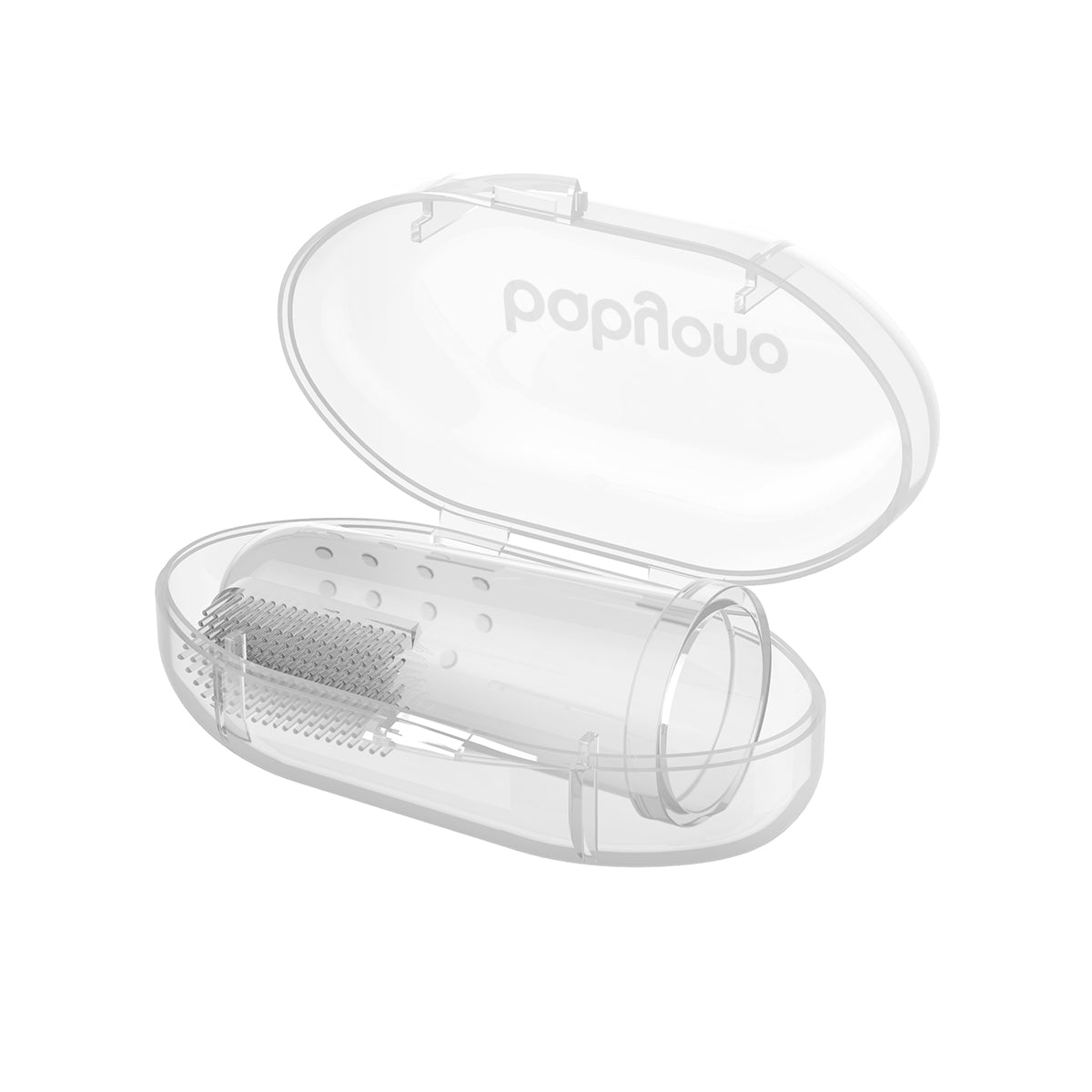 Babyono Cepillo dedal de silicona con estuche