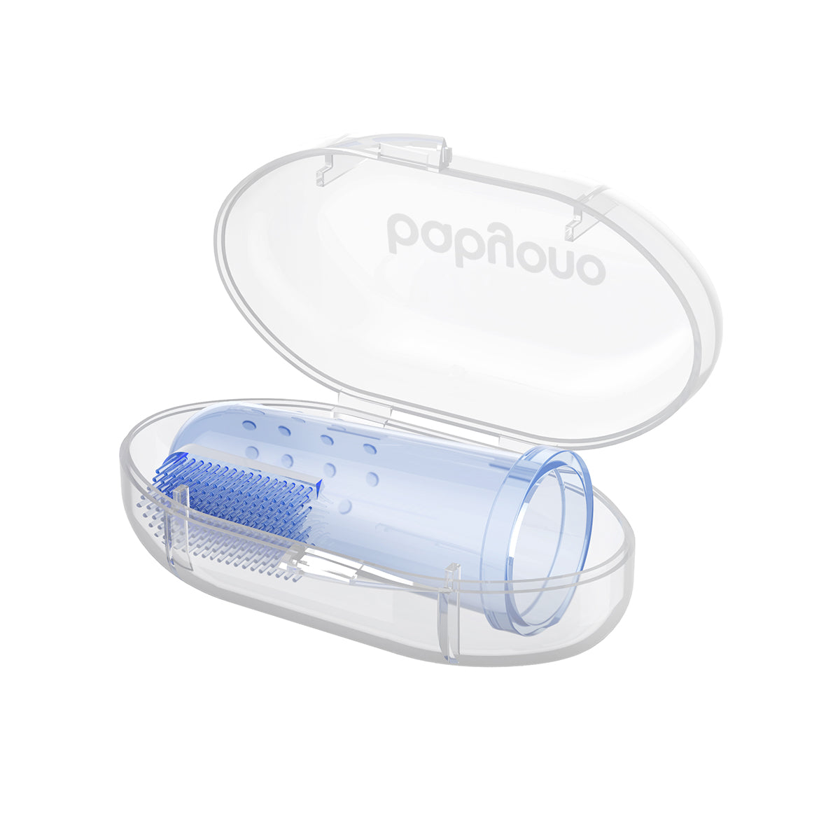 Babyono Cepillo dedal de silicona con estuche