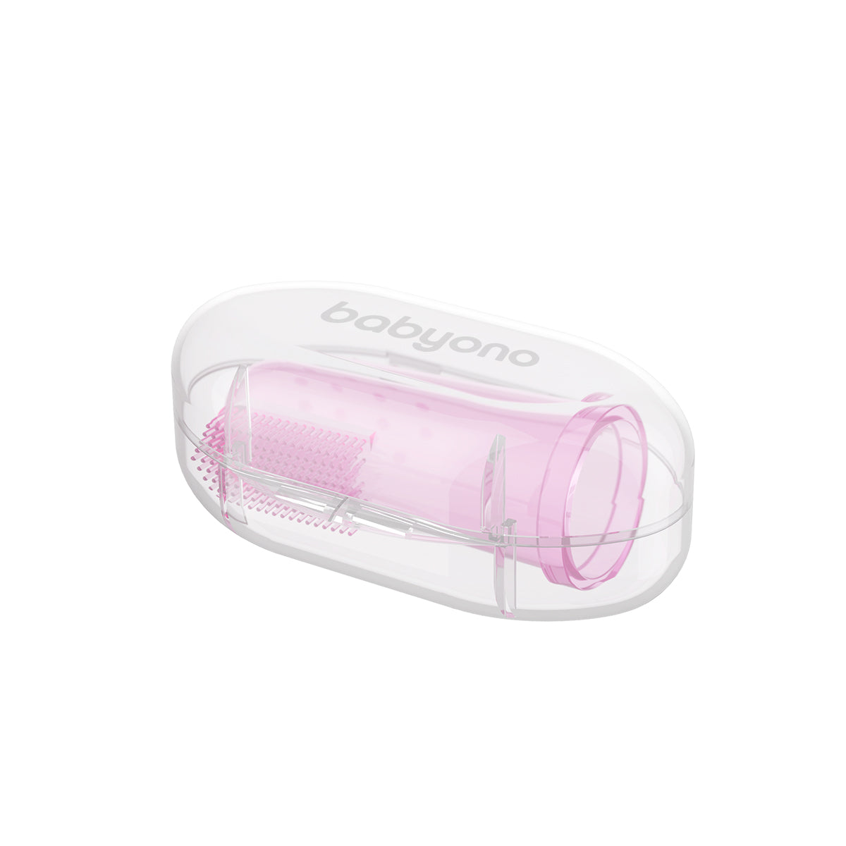 Babyono Cepillo dedal de silicona con estuche