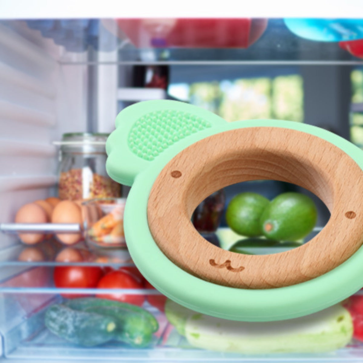 Babyono Mordedor de madera y silicona