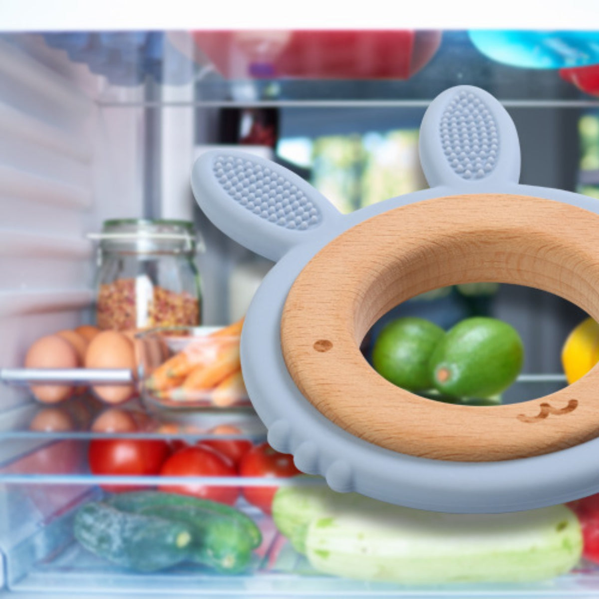 Babyono Mordedor de madera y silicona