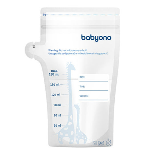 Babyono Bolsitas para la leche materna o alimentos 180ml 30 unid.