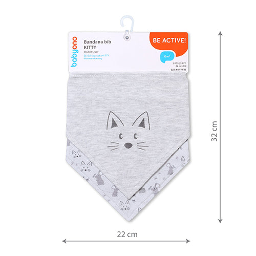 Babyono Set de 2 babero bandana