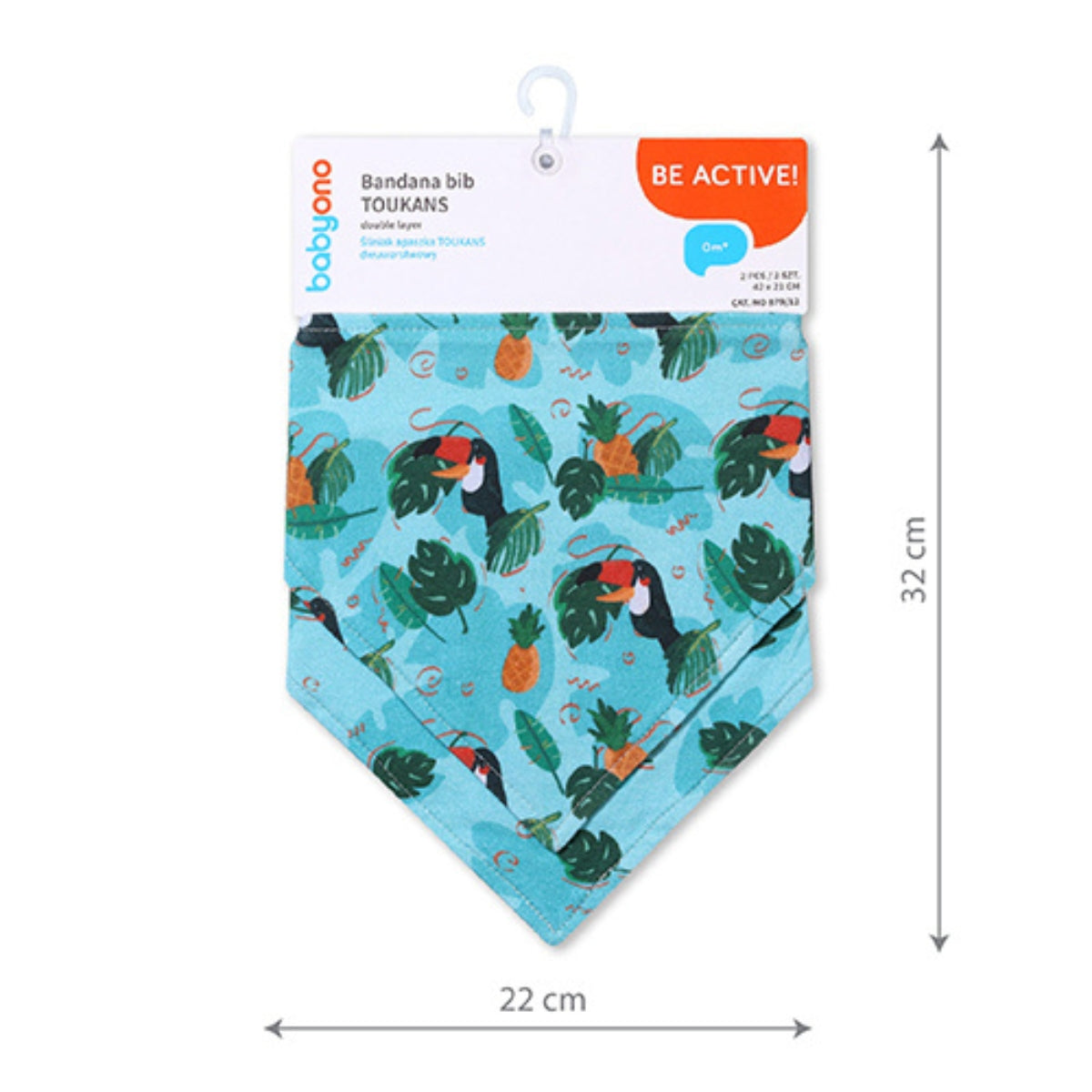 Babyono Set de 2 babero bandana