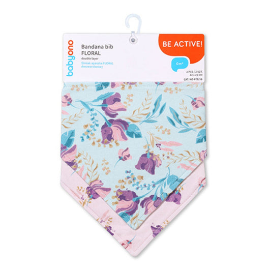 Babyono Set de 2 babero bandana