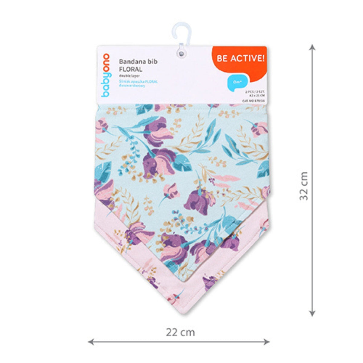 Babyono Set de 2 babero bandana