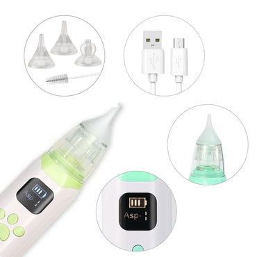 Babyono Aspirador nasal eléctrico ultrasilencioso