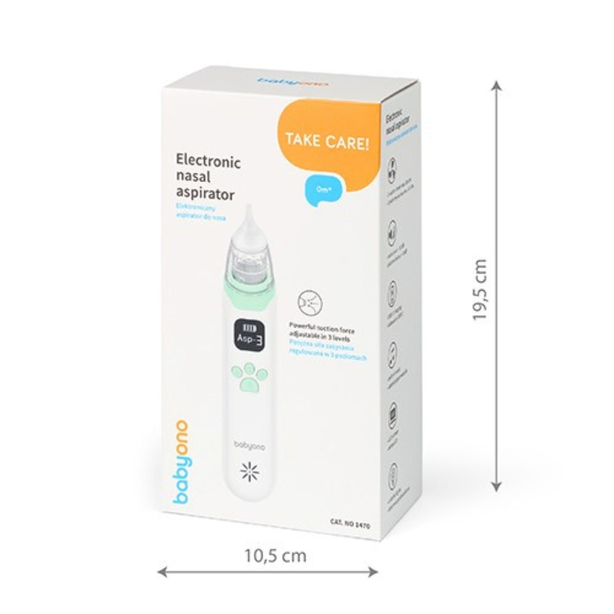 Babyono Aspirador nasal eléctrico ultrasilencioso