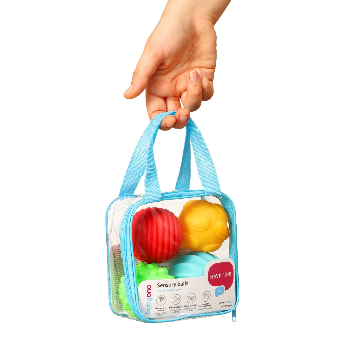 Babyono Pelotas sensoriales formas y texturas pack 4 unidades