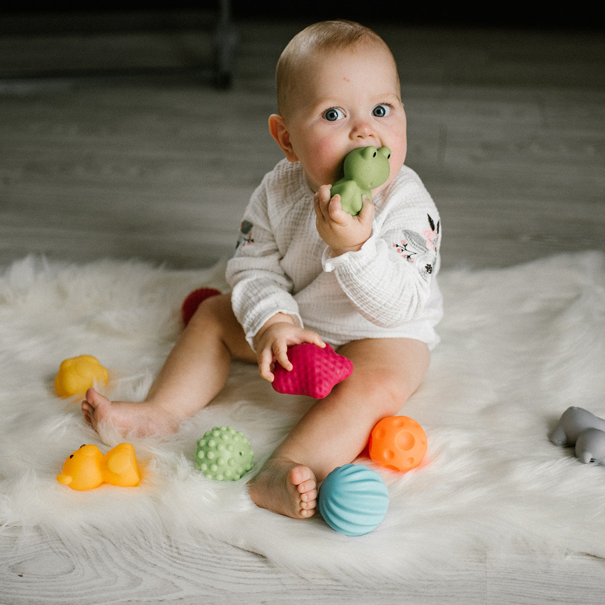 Babyono Figuras sensoriales formas y texturas pack 6 unidades