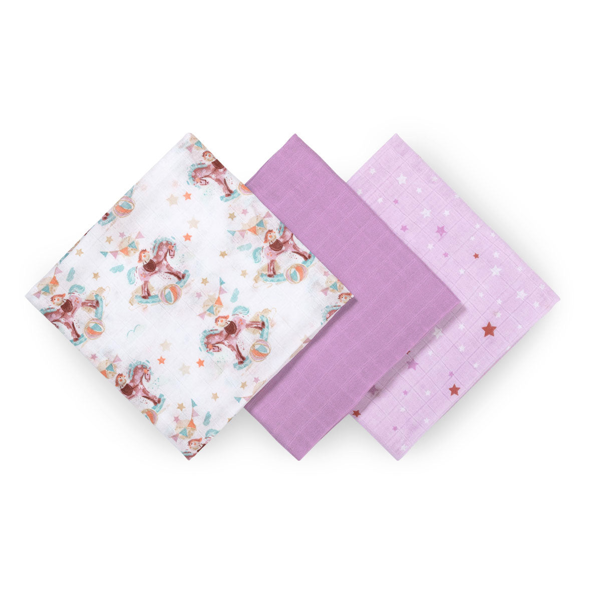 Babyono Pack 3 muselinas Natural bambú organico 70x70 cm