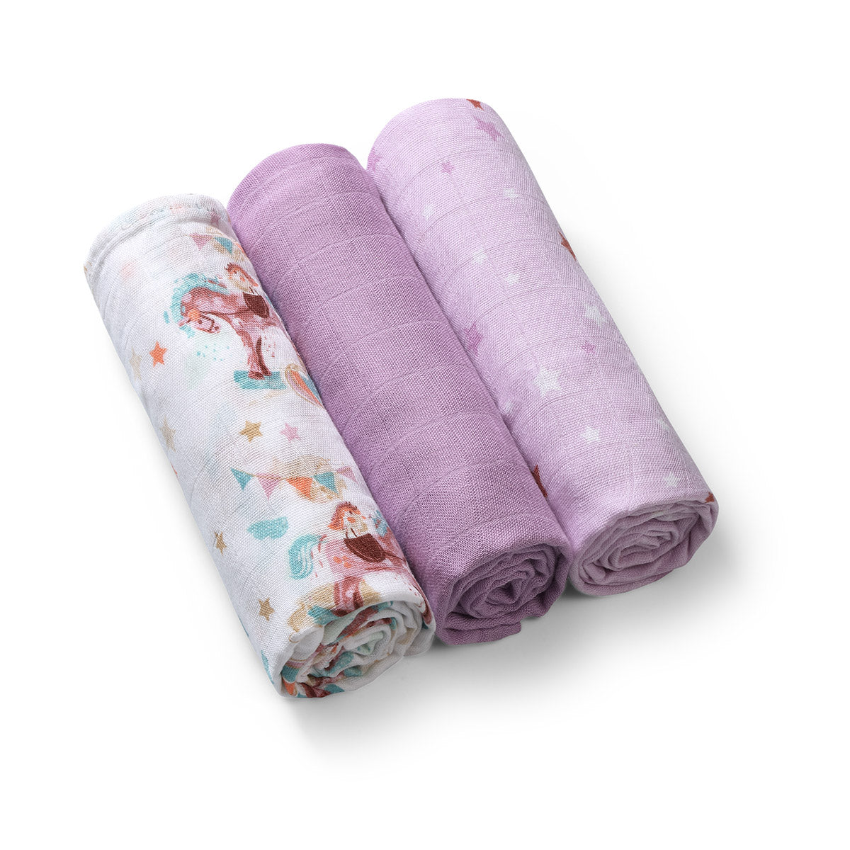 Babyono Pack 3 muselinas Natural bambú organico 70x70 cm