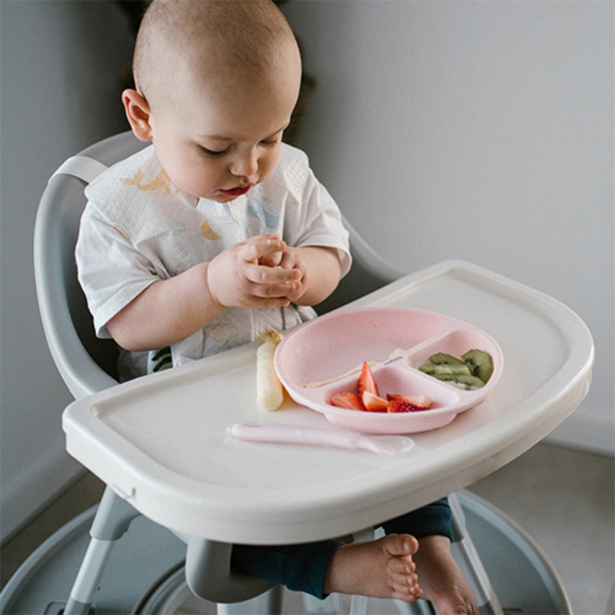 Babyono Plato de silicona con compartimentos y ventosa