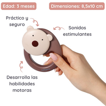 Babyono Sonajero fácil agarre para bebés 3m+