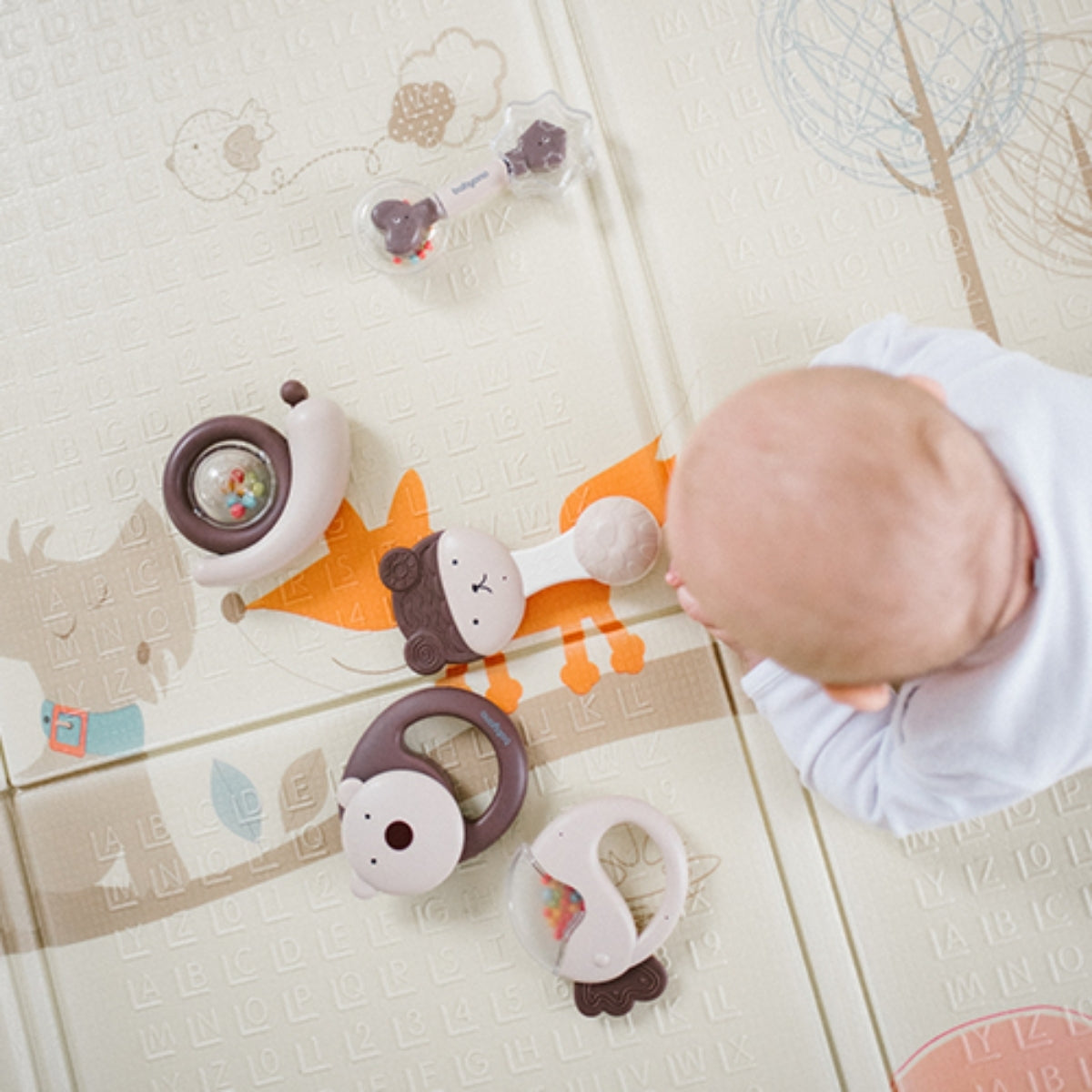 Babyono Sonajero fácil agarre para bebés 3m+