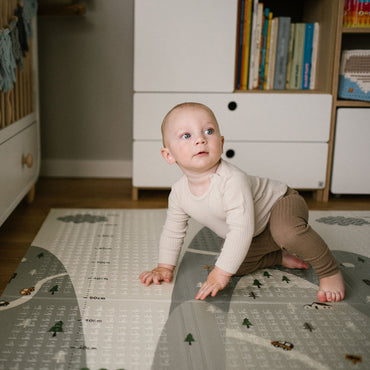 Babyono Alfombra de juegos infantil plegable 150x200 cm reversible