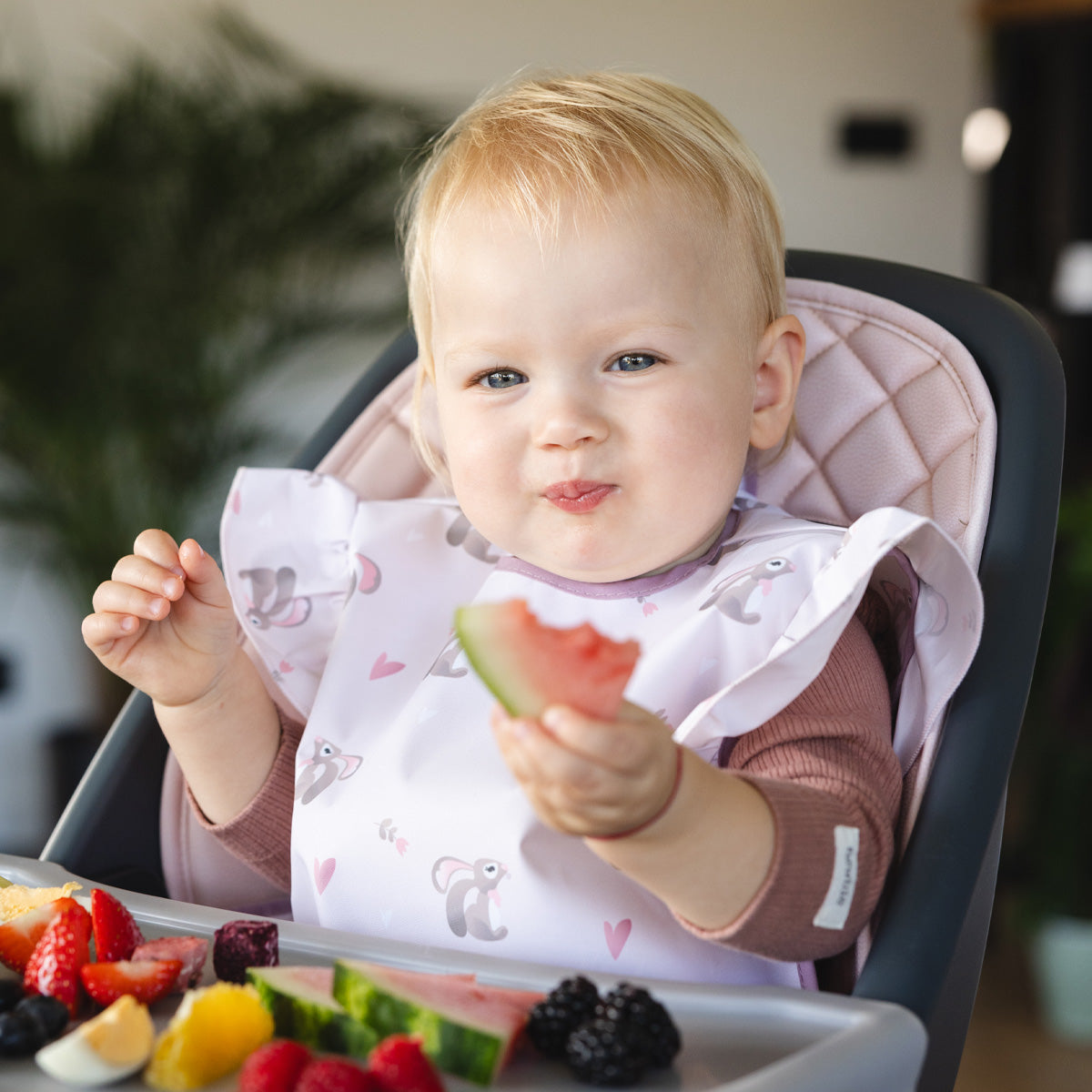 Babyono Babero BLW largo impermeable 6m a 2 años