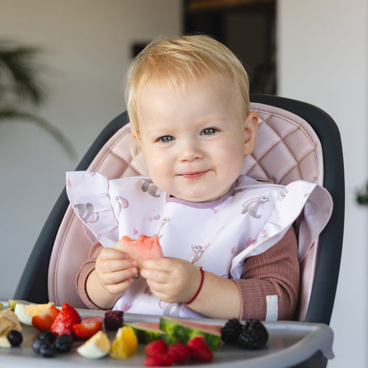 Babyono Babero BLW largo impermeable 6m a 2 años