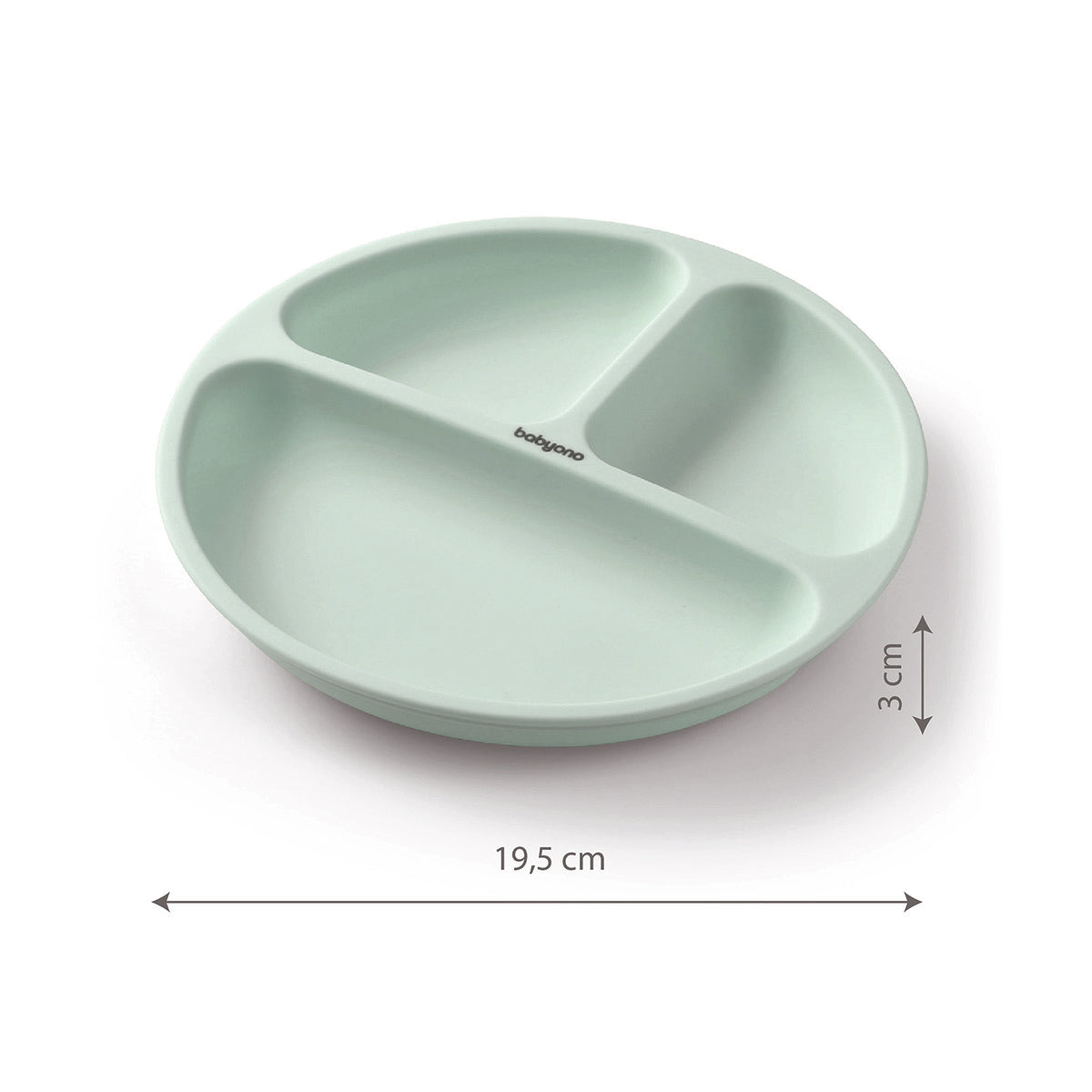 Babyono Plato de silicona con compartimentos y ventosa