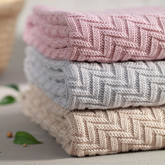 Babyono Manta de algodón orgánico para bebé 75x100 cm