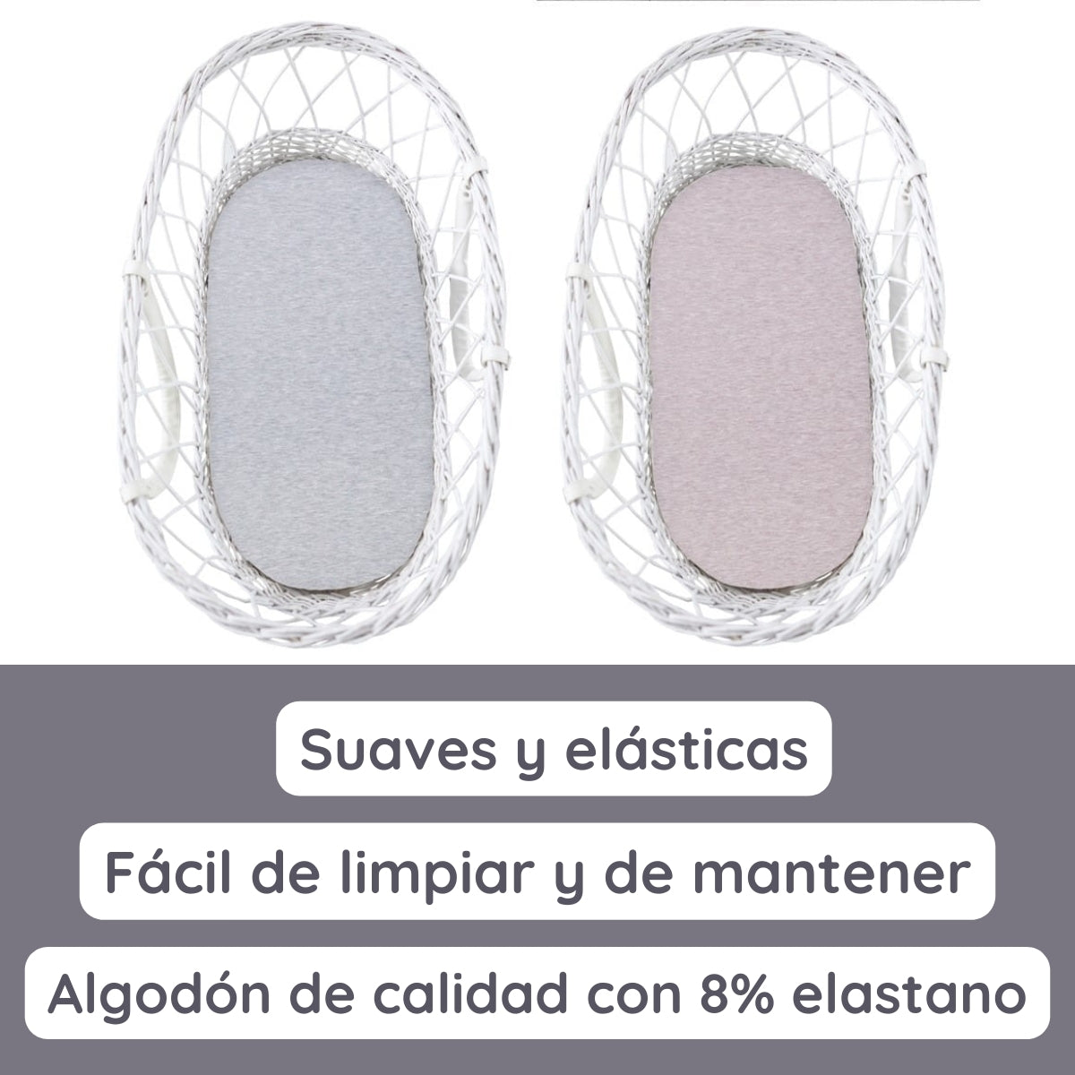Melange Pack 2 bajera capazo algodón