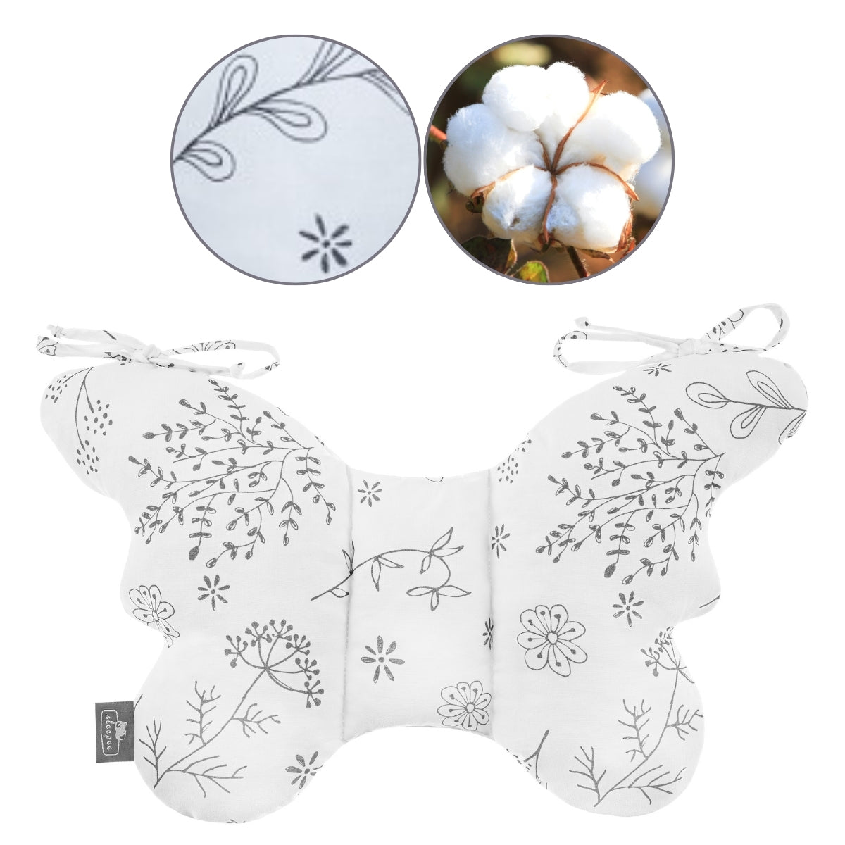 Bloom Almohada para bebés antichoque Mariposa
