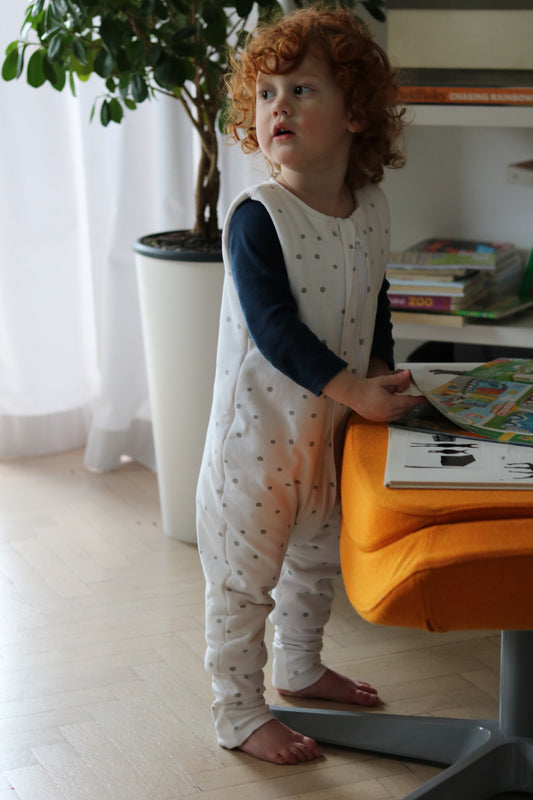 Bloom Saco de dormir con pies Reversible T-M jersey algodón