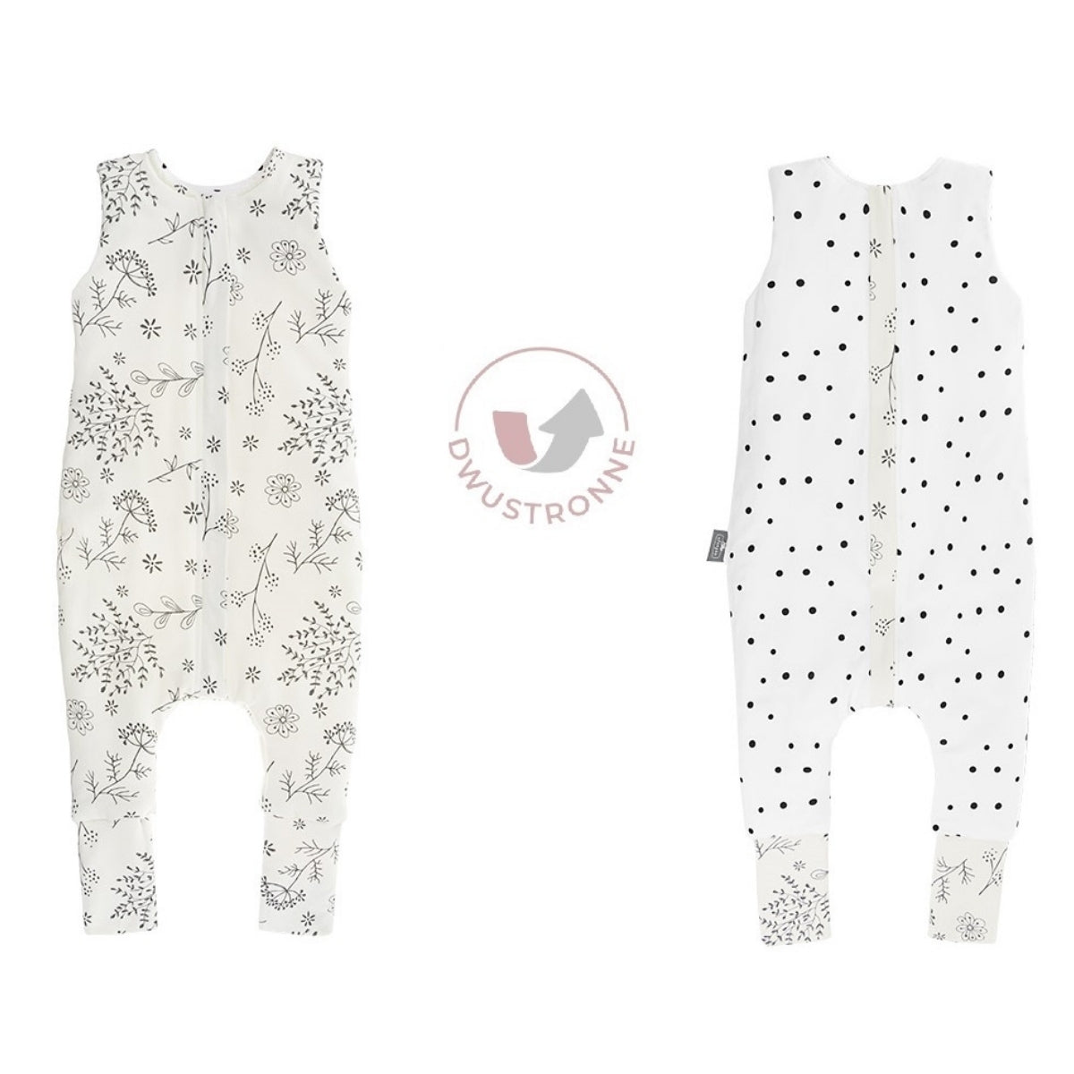 Bloom Saco de dormir con pies Reversible T-S jersey algodón