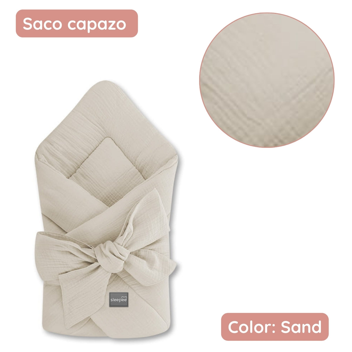 Natural Baby Saco capazo bebé Muselina Premium
