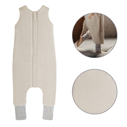 Natural Baby Sacos de dormir con piernas T-M Muselina algodón