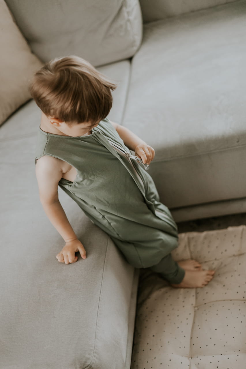 Melange Sacos de dormir con piernas T-M jersey algodón