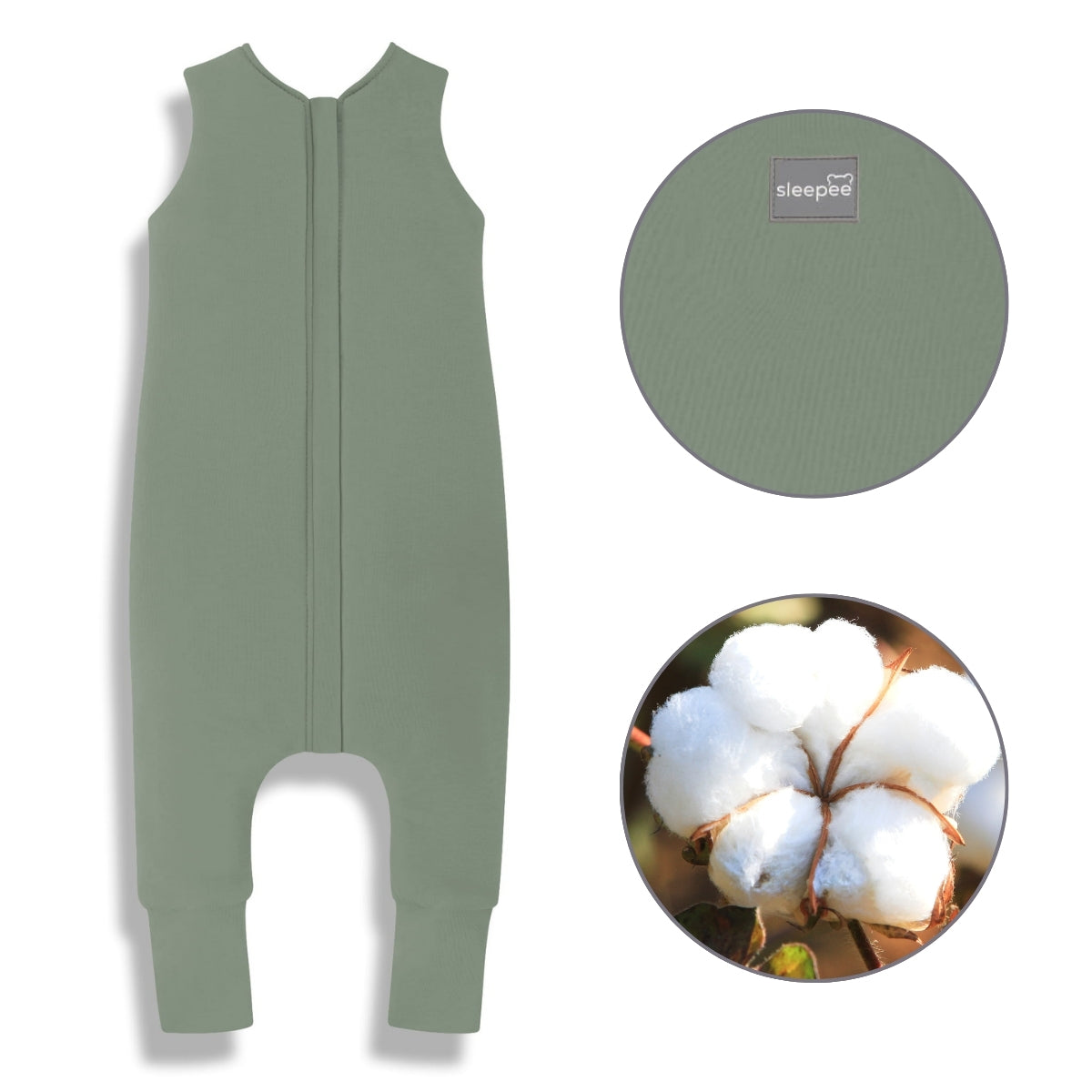 Melange Sacos de dormir con piernas T-S jersey algodón