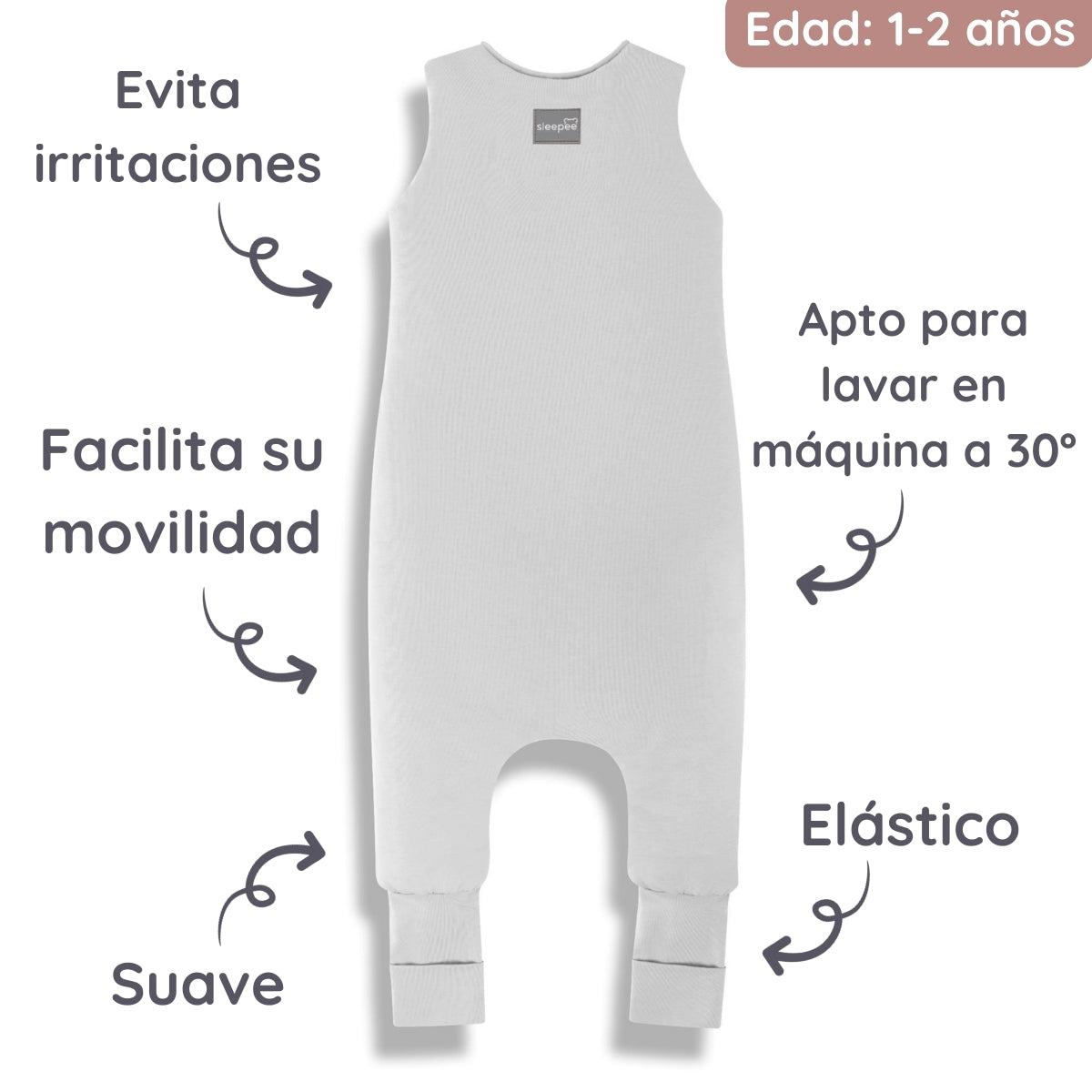 Melange Sacos de dormir con piernas T-M jersey algodón