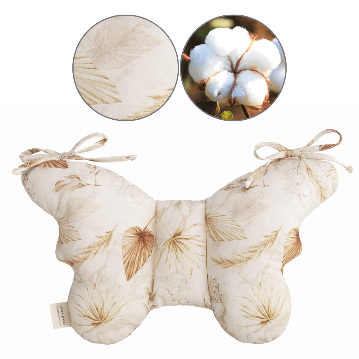 Bohemian Almohada para bebés antichoque Mariposa