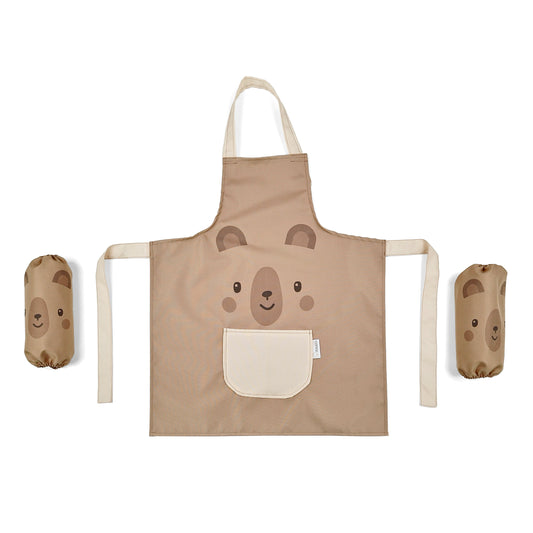 Teddy Bear Delantal impermeable infantil con mangas 60x50 cm