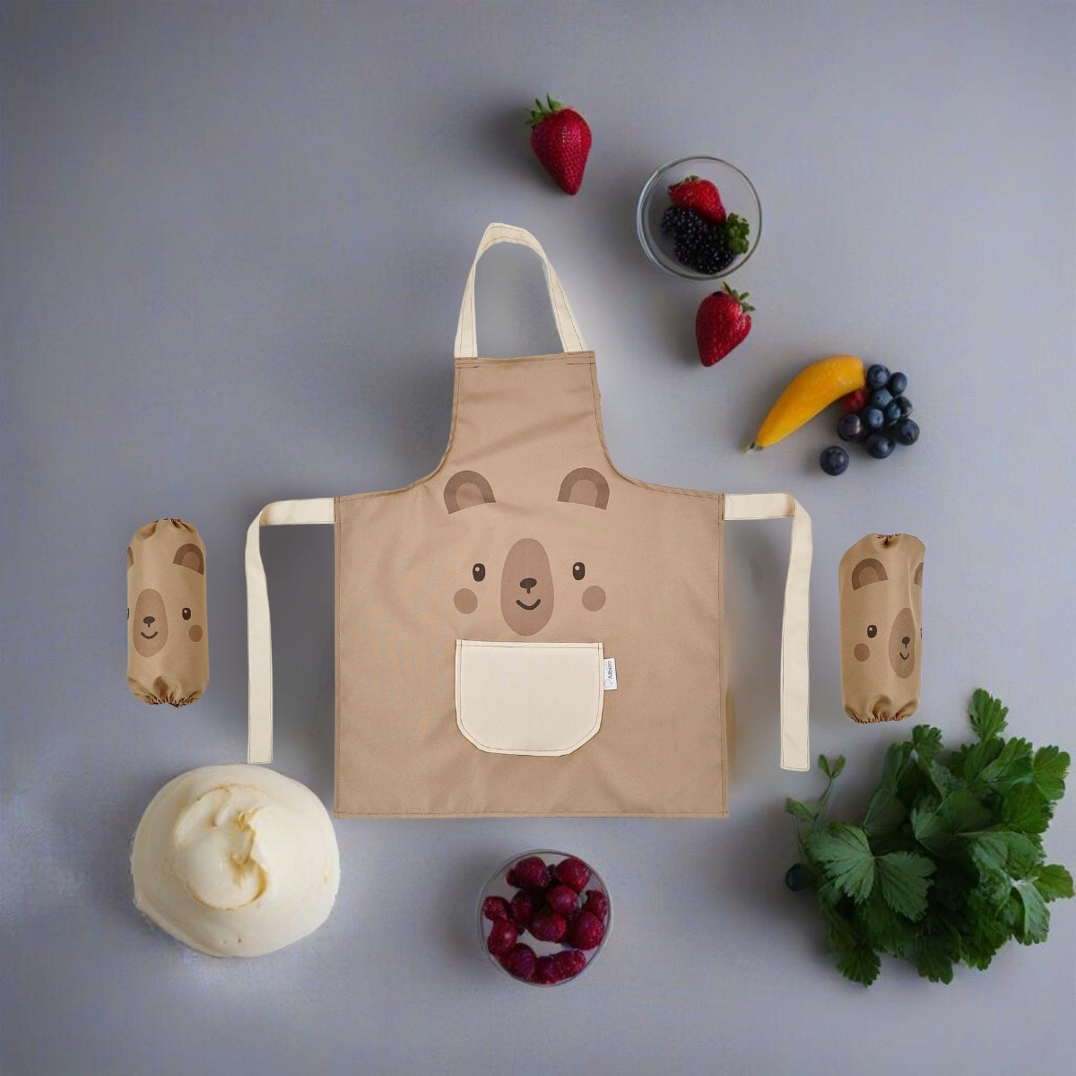 Teddy Bear Delantal impermeable infantil con mangas 60x50 cm