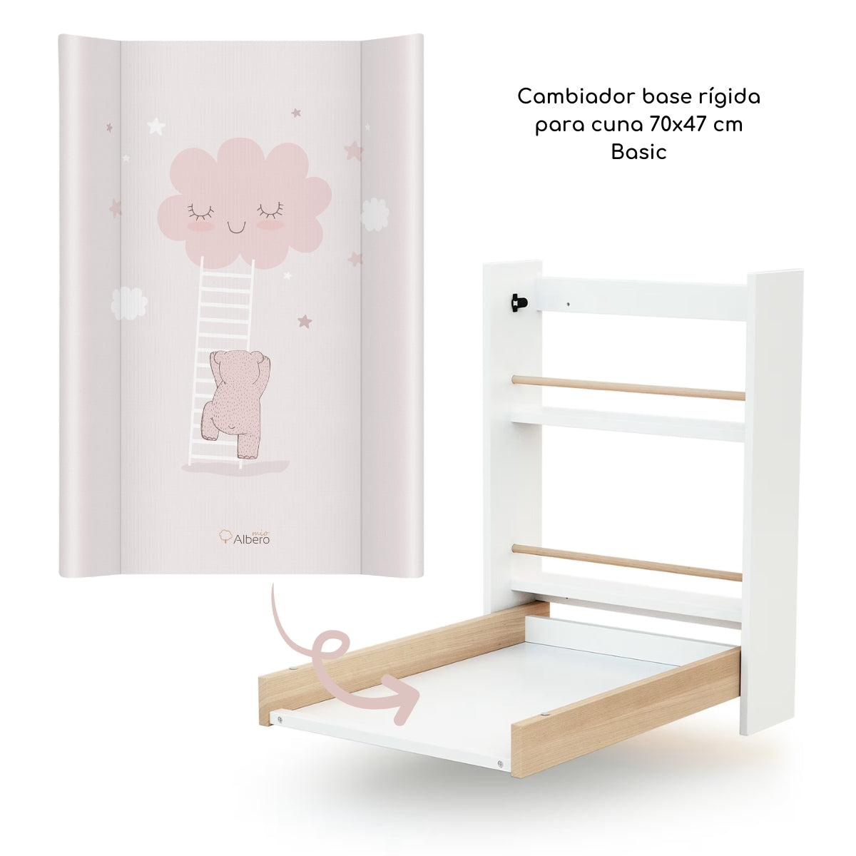 Basic Cambiador base rígida 70x47cm Cuna y Cómoda 2 en 1