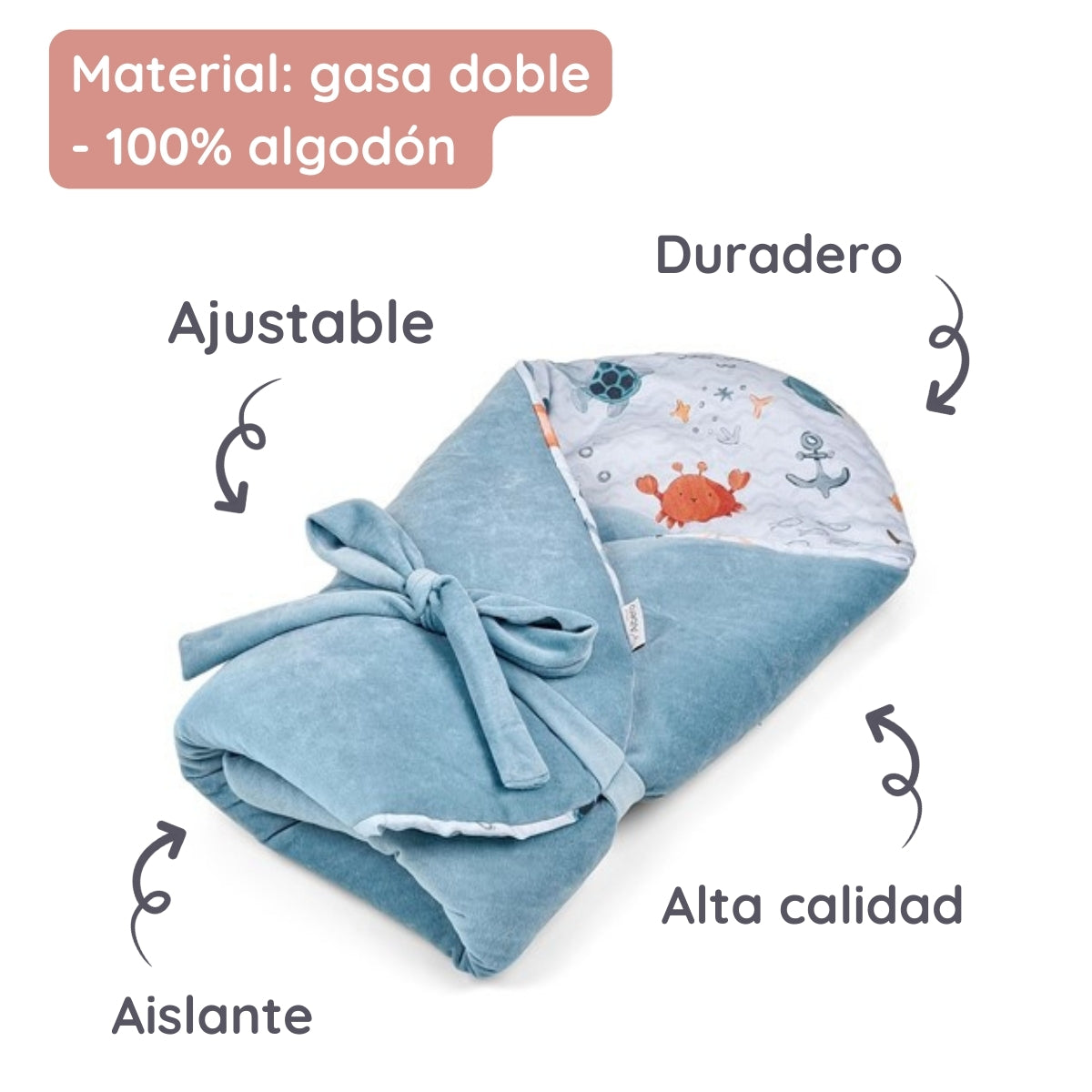 Cotton Color Saco capazo bebé velour