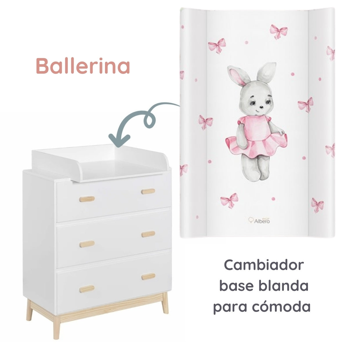 Basic Cambiador base blanda para cómoda 70x47 cm