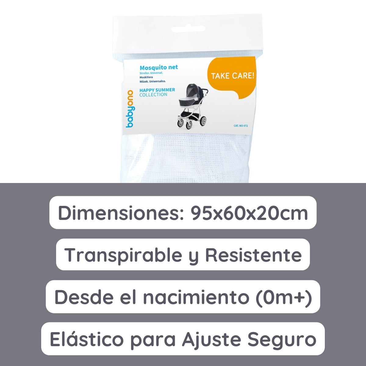 Babyono Mosquitera universal para cochecito y capazo