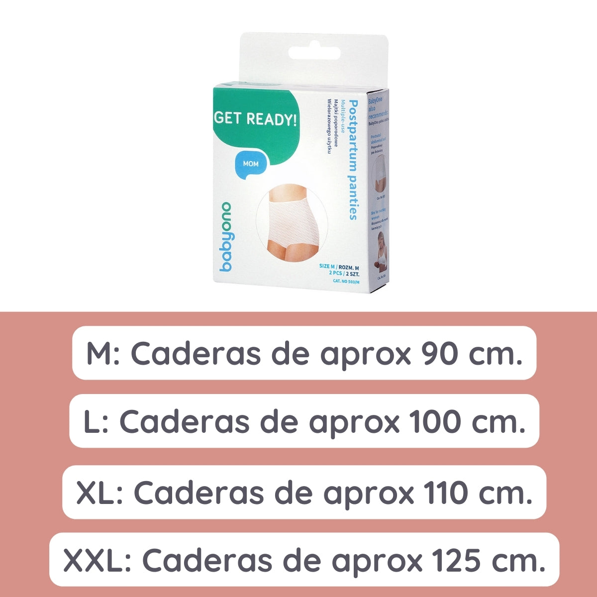 Babyono Braguitas cullote postparto uso multiple 2u.